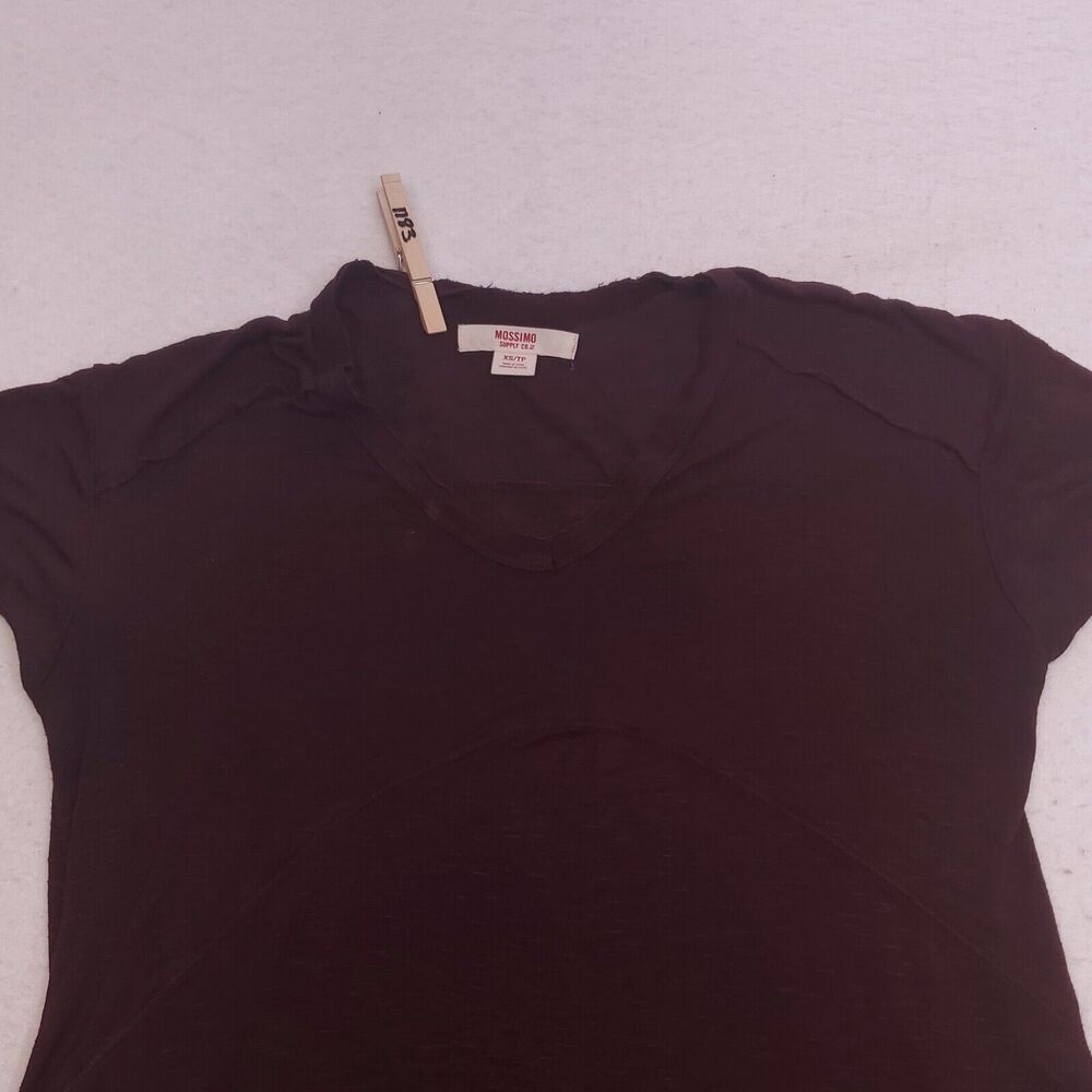 Mossimo Casual Pullover Short Sleeve T Shirt Womens Size Extra Small XS Maroon